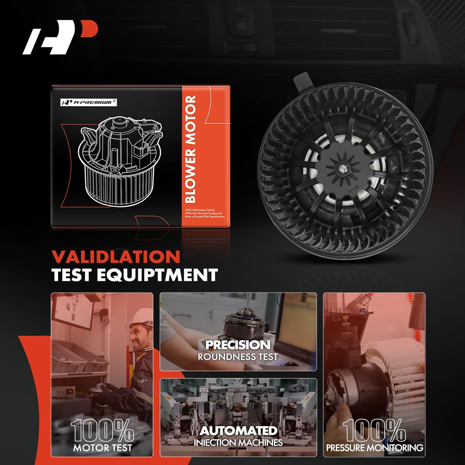 A-Premium Heater Blower Motor with Fan Cage Compatible with 2002 2003 2004 2005 2006 Jeep Liberty, Wrangler