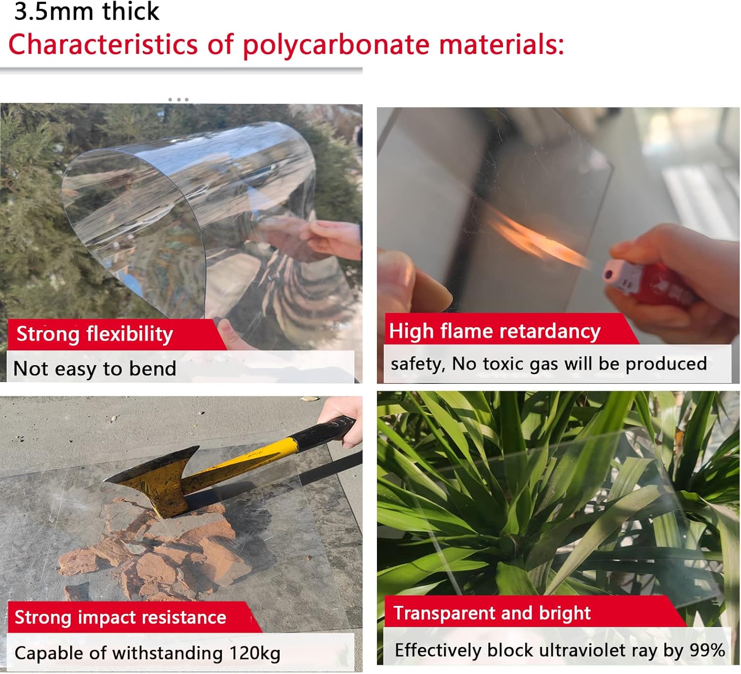 Transparent Window Awning Front Door Canopy,Outdoor Window Rain Shelter Cover,Patio Awning Canopy Rain Snow Protection,3.5 Mm Thick Polycarbonate Door Awning,with Screw (50x110cm/20 x43)