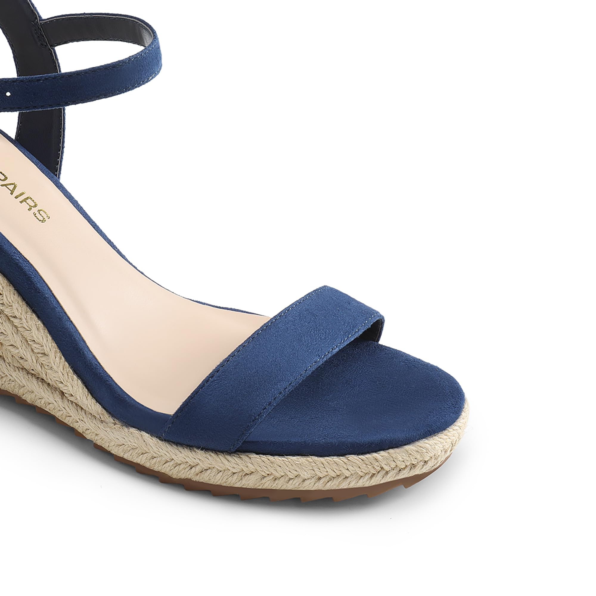 DREAM PAIRS Damskie sandały na koturnie otwarte palce espadryle sandały wygodne eleganckie sandały na platformie z paskiem na kostkę odpowiednie do pracy na plażę letnie buty