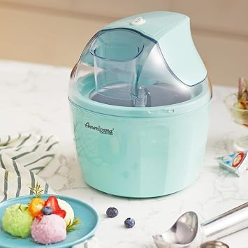 Elite Gourmet Americana EIM-1432M 1.5Qt Automatic Ice Cream Maker, Mint | Easy homemade electric operation makes frozen yogurt, sorbet & gelato treats - includes recipes for creative flavors