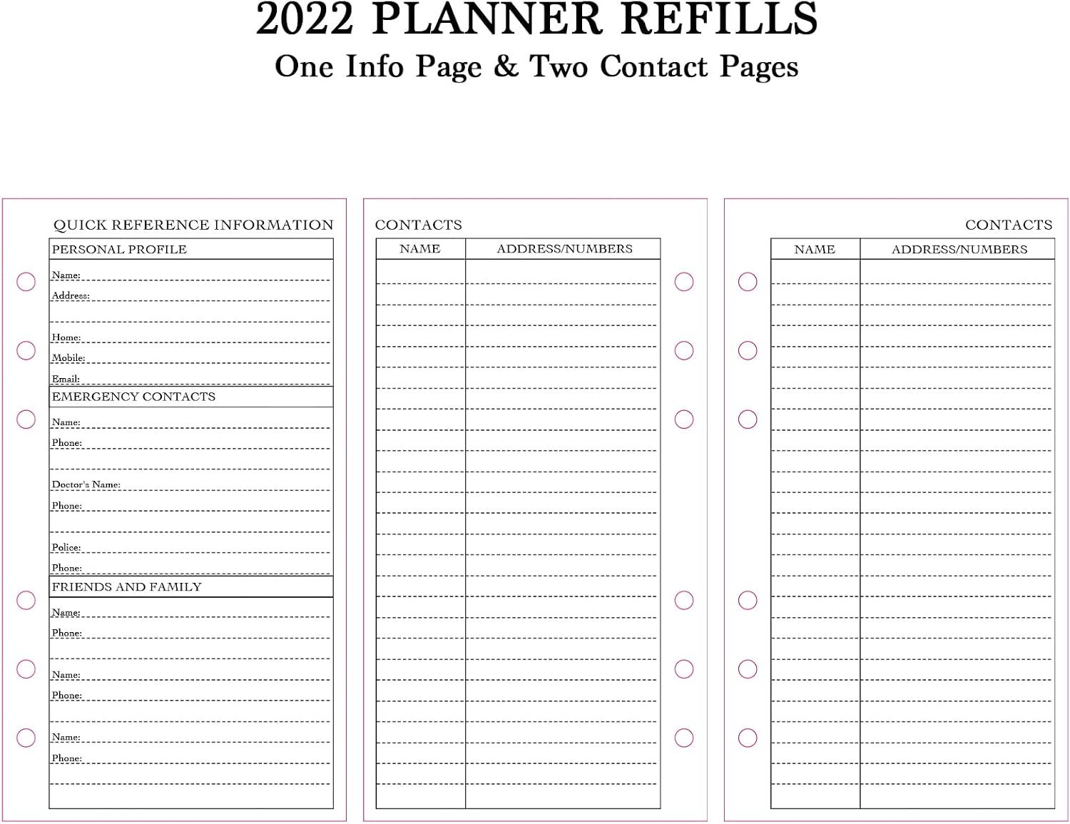 2023 Weekly & Monthly Planner & 6-Hole Budget System Refill, 6-3/4" x 3-3/4", Personal/Size 3 for Budget Binder Cover, Budgeting Cash Envelopes Wallet, Budget Planner Money Envelopes (Personal, Calm colours)