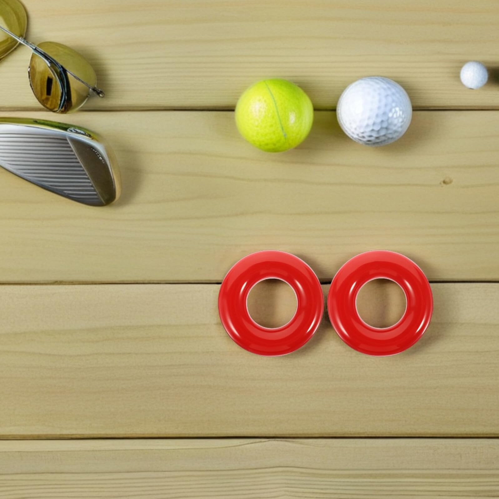 ULTECHNOVO 4 Piezas Anillos de Peso para Golf Diseño Compacto y Portátil para Entrenamiento de Swing Anillos Redondos Compatibles con Palos de Hierro Accesorio para Mejorar Fuerza y Control