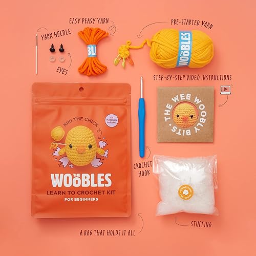 Miniatura 3 de The Woobles Kit de ganchillo para principiantes con hilo Easy Peasy como se ve en Shark Tank - Kit de ganchillo para principiantes con tutoriales de