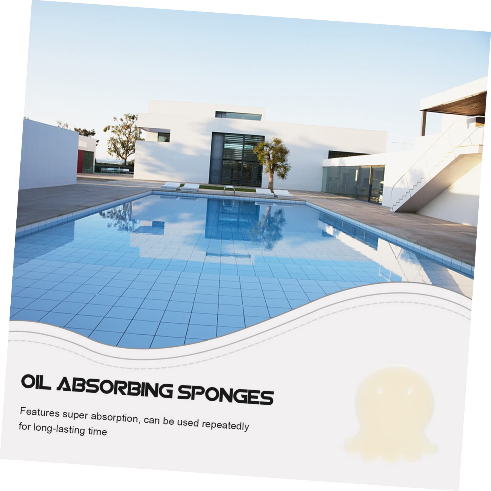 Gatuida 4 Sets Öl-orbing-Schwamm Zur Poolreinigung Badewannenschwamm Ölabsorptionsschwämme in Tierform 16 Stück * 4