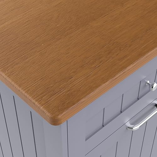 Miniatura 9 de Armario de basura inclinable de madera de 10 galones gabinete de reciclaje con cajón oculto armario de basura inclinable cubo de cocina gris