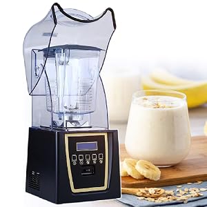 1800W Smoothies Blender Commercial Blender 4 Preset Speeds for Smoothies Ice Crush Shakes 110v