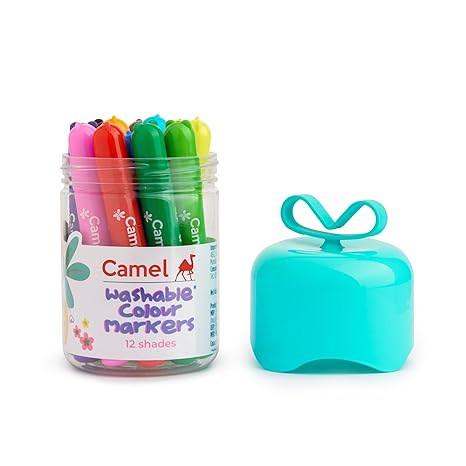Camel Washable Colour Markers 12 Shades (lid Colour May Vary) - Image 8