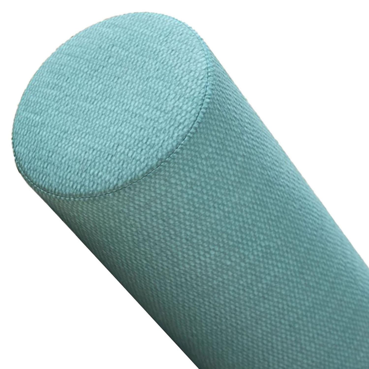 Rotondo - Cuscino cervicale in memory foam, 20 x 60 cm, lungo supporto cilindrico per collo e lombare, sfoderabile, ideale per letto, divano, yoga e sollievo dal dolore alla schiena (azzurro)