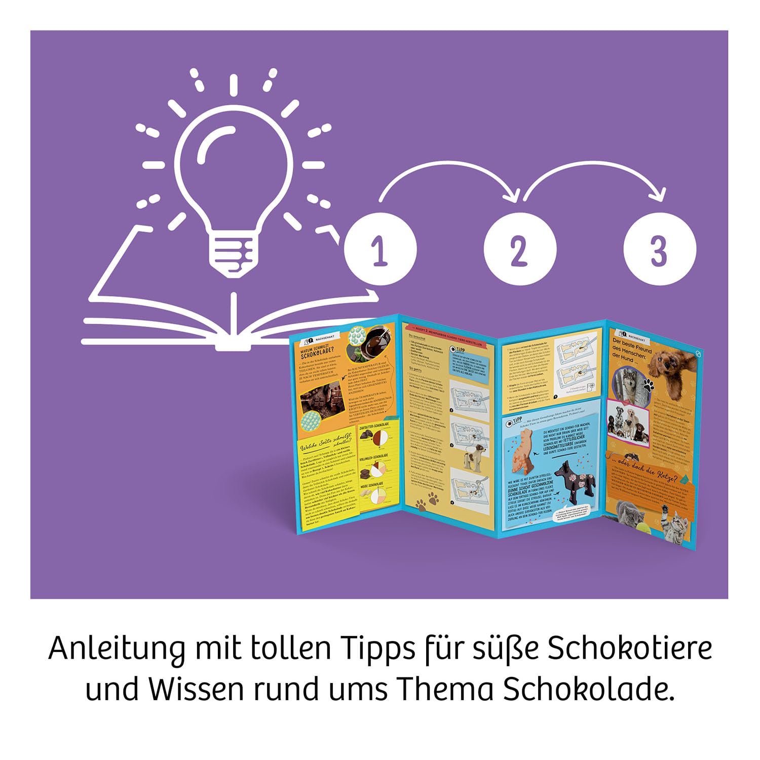 Kosmos 658342 Schoko-Tiere zum Selbergießen, DIY-Set, Mädchen und Jungen ab 8 Jahre, Kindergeburtstag, Schokolade gestalten für Kinder, wiederverwendbare Gießformen, Schoko Labor - 5