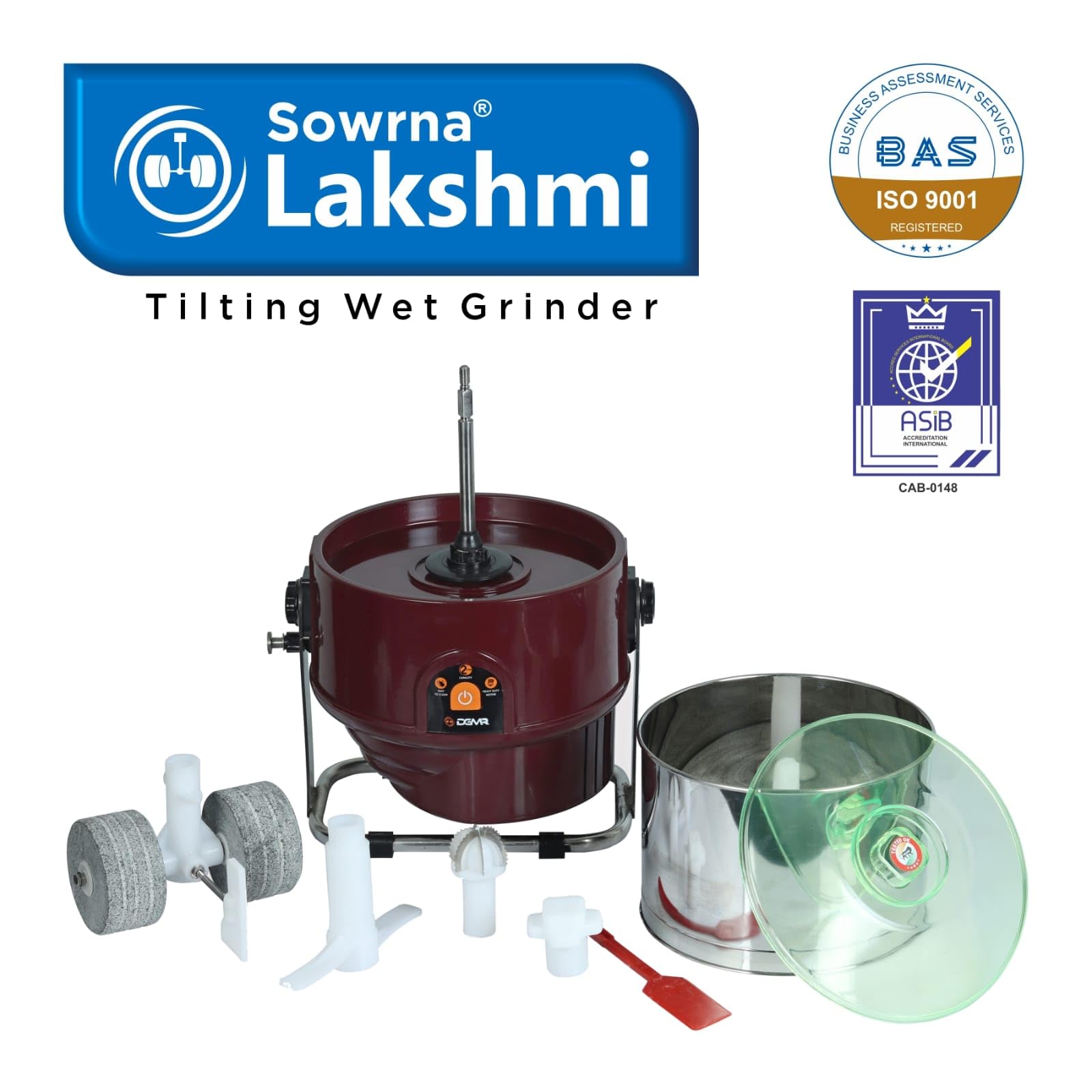 Sowrna Lakshmi Cherry Tilting Wet Grinder - Premium Quality -3