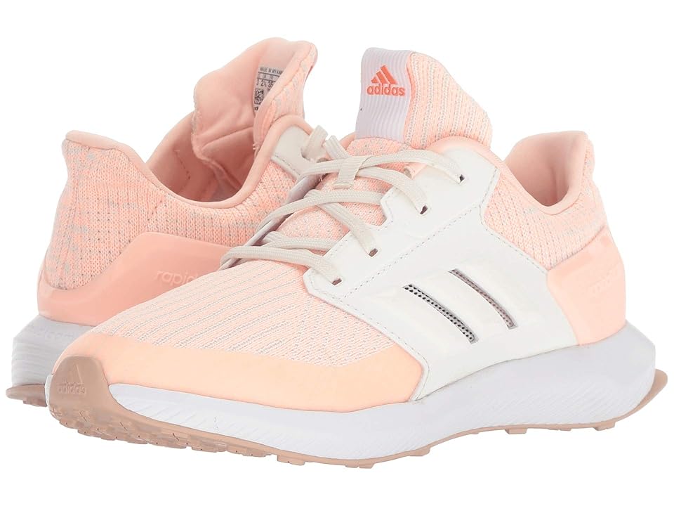 

adidas Kids RapidaRun Knit (Little Kid) (Clear Orange/Cloud White/Ash Pearl) Girls Shoes