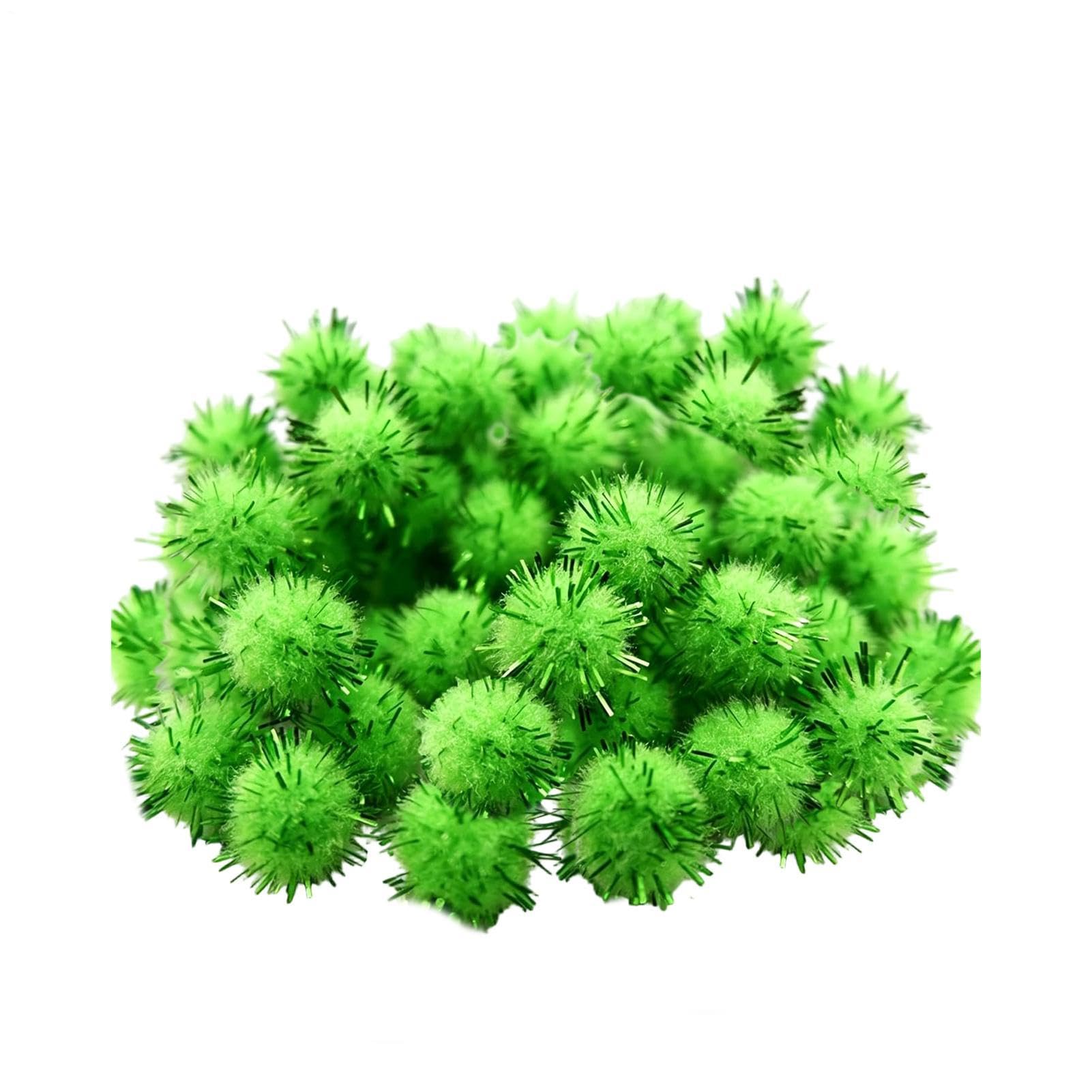 Pelota para Gatos Juguete de Peluche Verde Brillante Pack de 50 para Juego y Entretenimiento