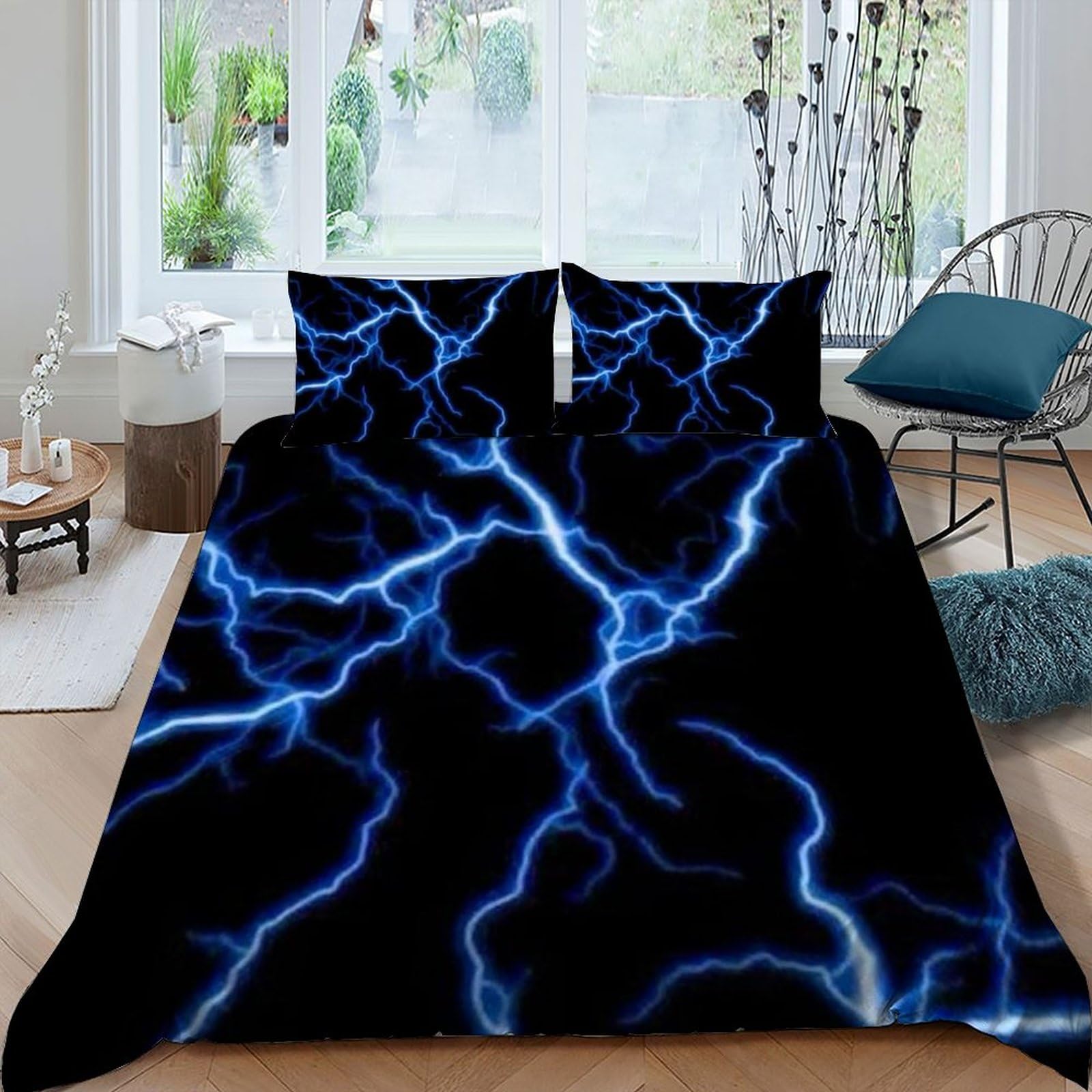 Housse de couette 3 pièces animal sauvage avec fermeture éclair lit adulte King