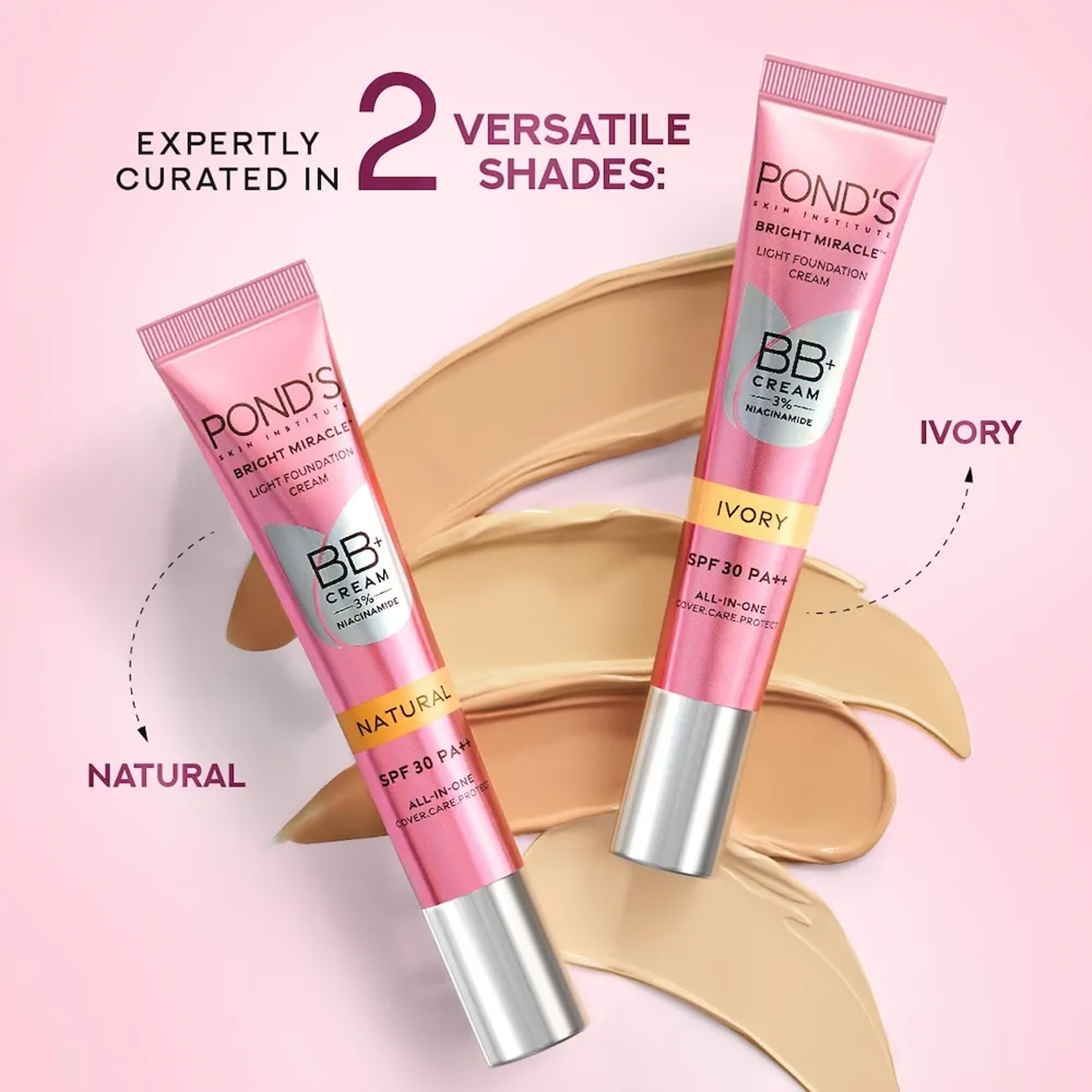 Pond's Bb+ Crema, copertura istantanea delle macchie + lucentezza naturale, 01 originale, 18 g