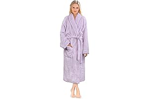 PAVILIA Premium Women's Super Soft and Cozy Lavender Plush Robe
