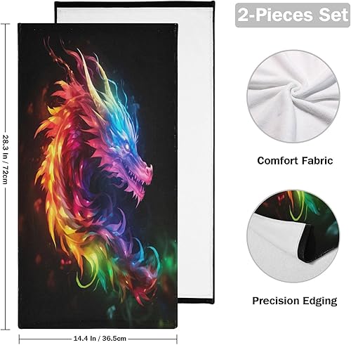 Vista 184 de Juego de 2 toallas de baño de color morado, remolques de mano de lobo, toallas de baño, toallas suaves y absorbentes para baño, cocina, gimnasio