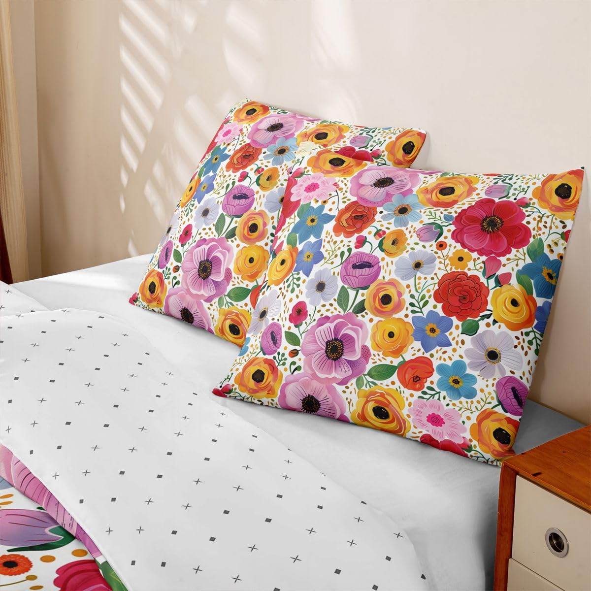 Homewish Bunte Blume 155x220 Bettwäsche 4teilig