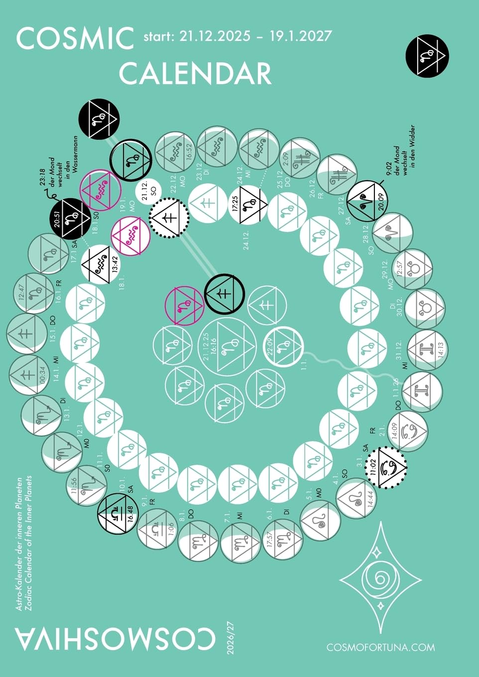 Cosmic Calendar by Fabia Kuhlmann PAPERBACK 9783695747733