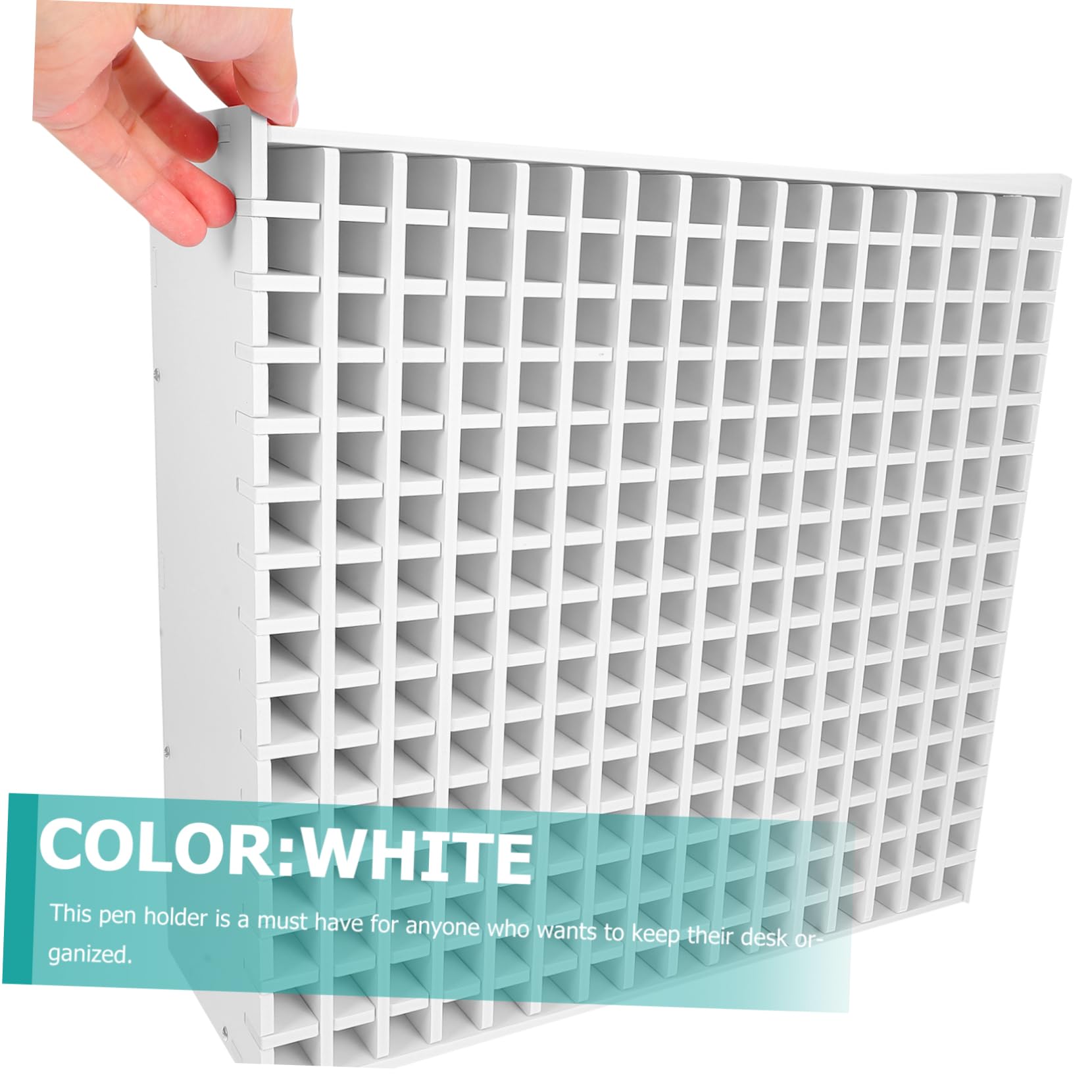 Portapenne Organizer da Scrivania 240 Scomparti Abs Bianco | Grandi Capacità, Facile Trovare Cancelleria, Festa Scuola Decor, Ufficio e Kindergarten