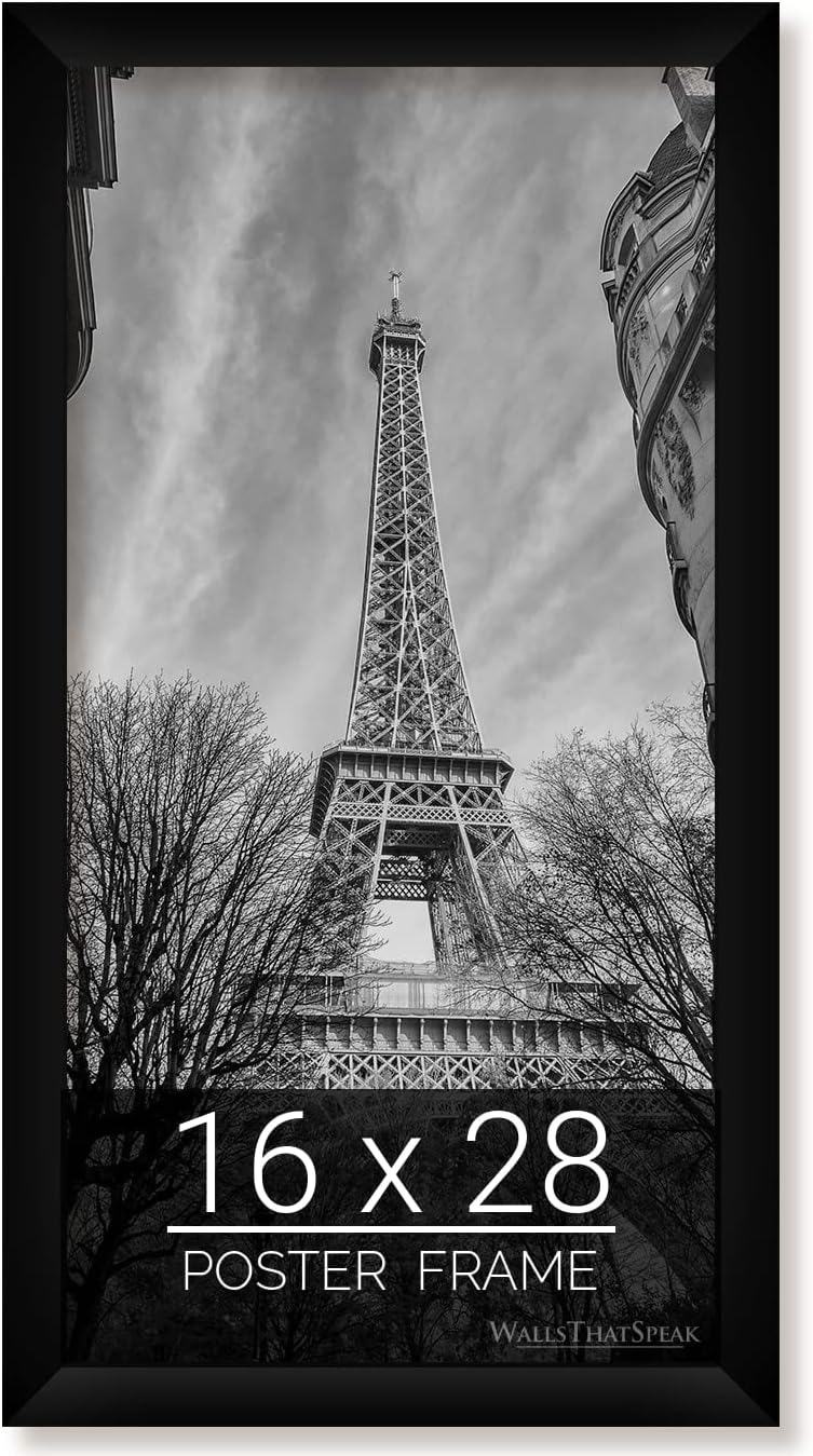 wallsthatspeak 16x28 Black Picture Frame for Puzzles Posters Photos or Artwork