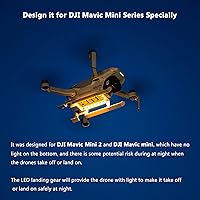 Vista 2 de Mini 4K Light Landing Gear, Folding Landing Gear with LED Light Compatible for DJI Mini 2 SE/Mini 4K / Mini 2 / Mavic Mini/Mini SE Drone Accessories