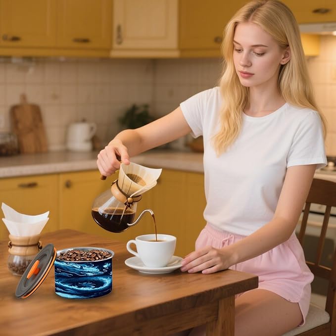 ALAZA Blue Dragon Black Coffee Canister 30oz miniatura 9