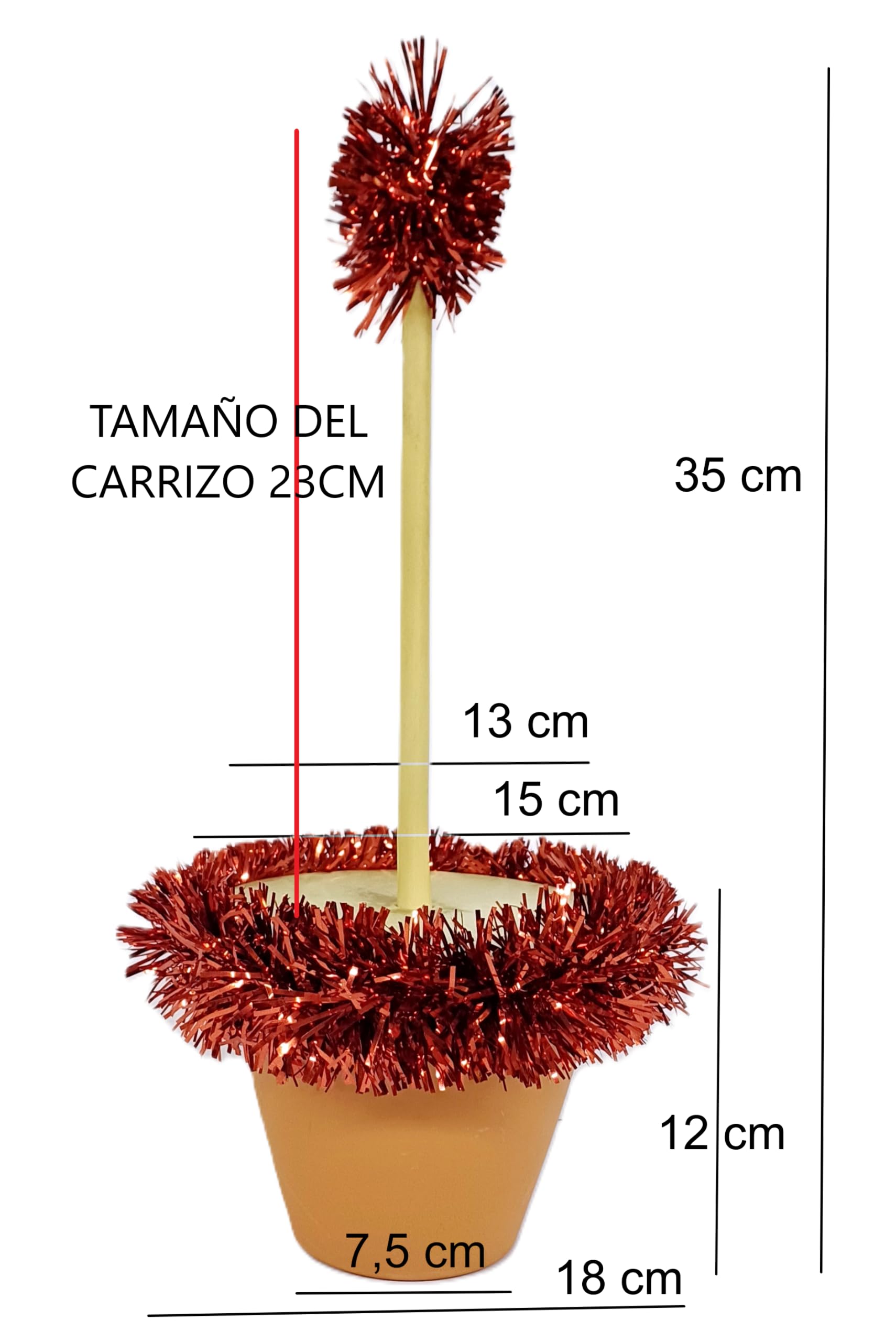 Zambomba Navideña Tradicional, Instrumento Artesano para Acompañamiento de Villancicos (14CM Diam.)