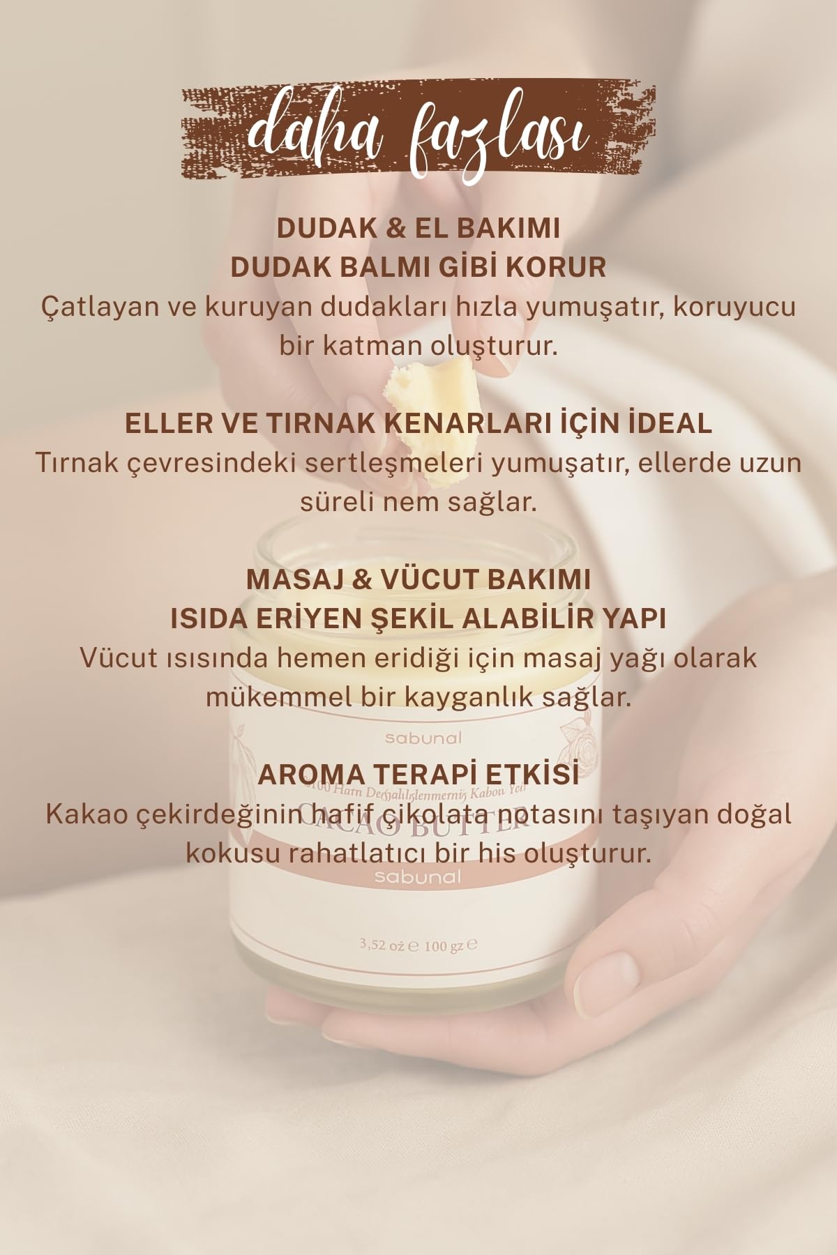 Kakao Yağı Soğuk Sıkım Ham İşlenmemiş 1. Sınıf Kalite%100 Raw Virgin Cacao Butter 100 gr 2 Adet