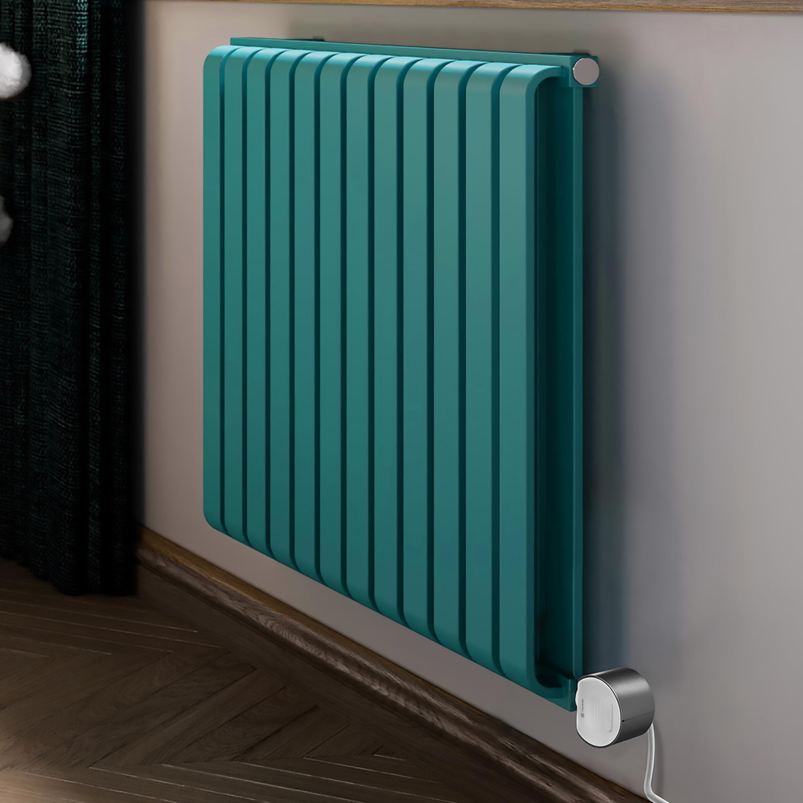 Electric Radiator (Wifi), Warp Room E, 630h x 785w(mm), 0.8 kw, RAL 5018 (Matt) Teal