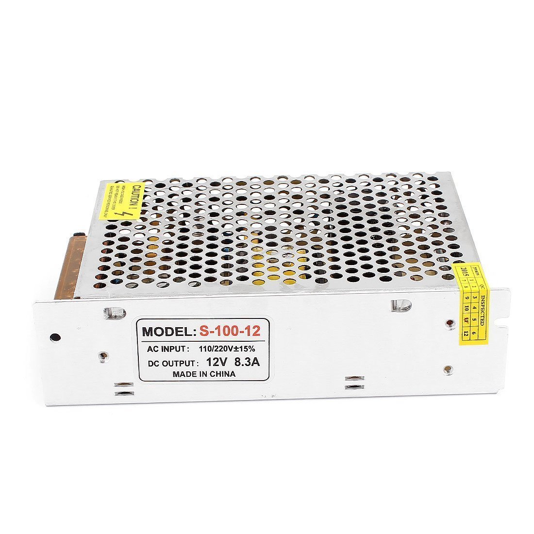 BW Controlador de fuente de alimentación de CA 110V/220V a CC 12V 8.3A 100W para tira de luz LED