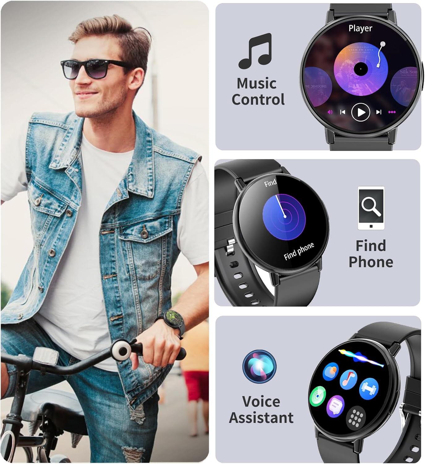 Efolen Orologio Smartwatch Uomo Donna Risposta Chiamate 1.39 AMOLED Smart Watch con Notifiche Whatsapp SpO2 Contapassi IP67 Impermeabil Fitness Tracker Cronometro per Android iOS Efolen Orologio Smartwatch Uomo Donna Risposta Chiamate 1.39 AMOLED Smart Watch con Notifiche Whatsapp SpO2 Contapassi IP67 Impermeabil Fitness Tracker Cronometro per Android iOS