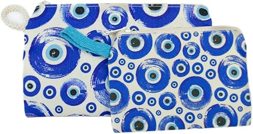 Miniatura 1 de Diamond & Soulties Bolsa de algodón elegante y duradera, versátil y práctica, bolsa de maquillaje contra el mal de ojo, bolso, bolsa de viaje, bolsa