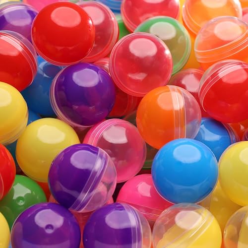 Capsule Vending Machine Translucent Round Capsules Empty 50 pcs 1.26 inch - Gumball Machine Capsules Bulk Party Favors Containers - Easter Basket Stuffers Gifts Pinata Stuffers DIY Craft Supplies