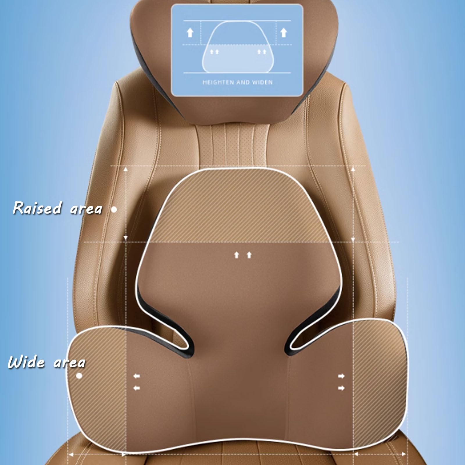 Amazon.com: JIEGESH Car Neck Lumbar Support Pillow Set for Mazda