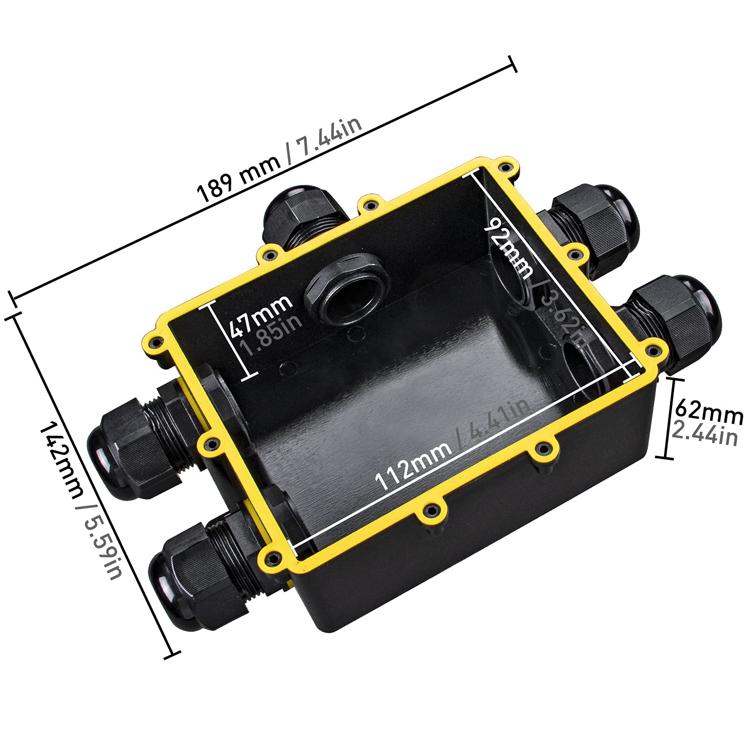 Get Special Price Waterproof Junction Box IP68 5-way Outdoor Cable Square Electrical Connector Boxes with Terminal External Sleeve Coupler for 4mm-14mm Diameter Cable,4 packs Promo 40% OFF Waterproof Junction Box IP68 5-way Outdoor Cable Square Electrical Connector Boxes with Terminal External Sleeve Coupler for 4mm-14mm Diameter Cable,4 packs