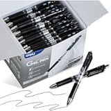 deli Gel Pens, 100 Pcs Retractable Pens Black Ink, Medium Point Pen 0.7mm, Smooth Writing, Fast Dry, No Bleed for Journaling Note Taking, Home School Office Supplies