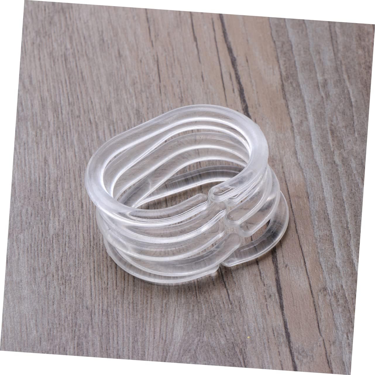 72pcs C-Shaped Shower Curtain Hooks Rustproof Glide for Easy Installation for Bathrooms Dressing Rooms and Changing Areas