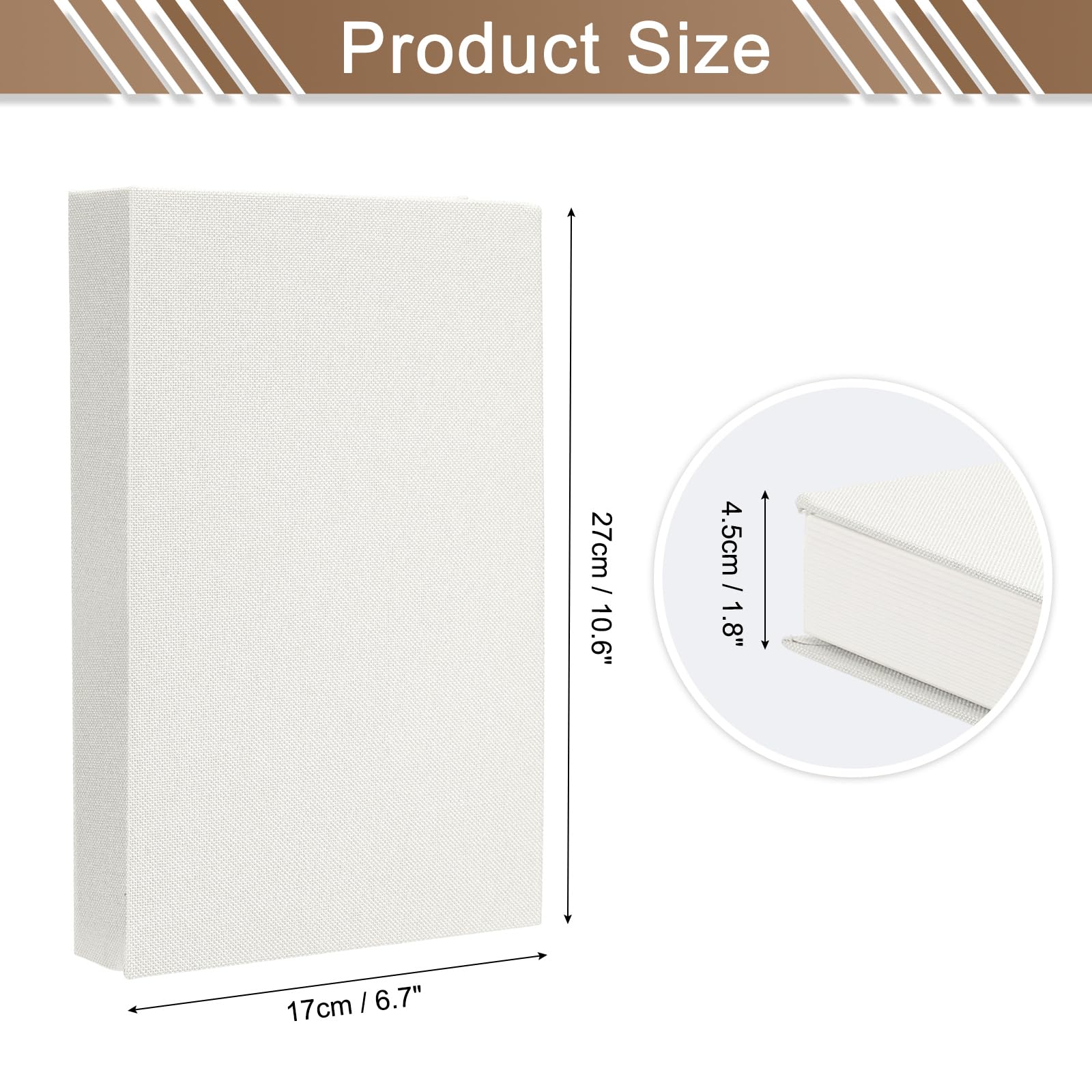 QUARKZMAN Libri Decorativi, 27 x 17 cm Libri Finti in Lino Per Decorazione Finti Libri Decorativi Per Estetica Moderna Casa Ufficio Tavolino Scaffale Scrivania Display, Grigio Bianco