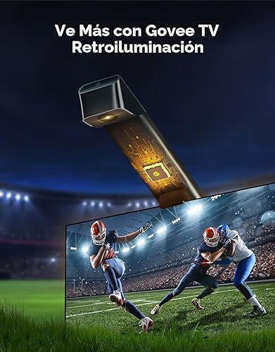 Miniatura 8 de Govee Retroiluminación para TV 3 Lite con función de corrección de ojo de pez, sincronización para televisores de 55 a 65 pulgadas, tira de luces