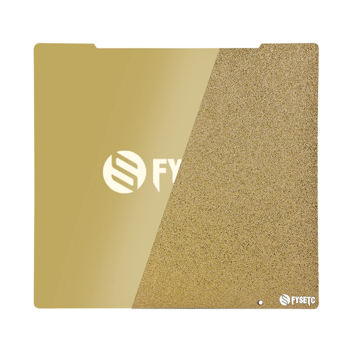 ToaiotMK4 PEI Sheet Spring Steel Sheet Double Side Gold Powder Coated + Smooth PEI Magnetic Flexible Heated Bed Platform, MK52 Printing Buildplate with Hole for Prus i3 MK2.5 MK3 MK3S build plate