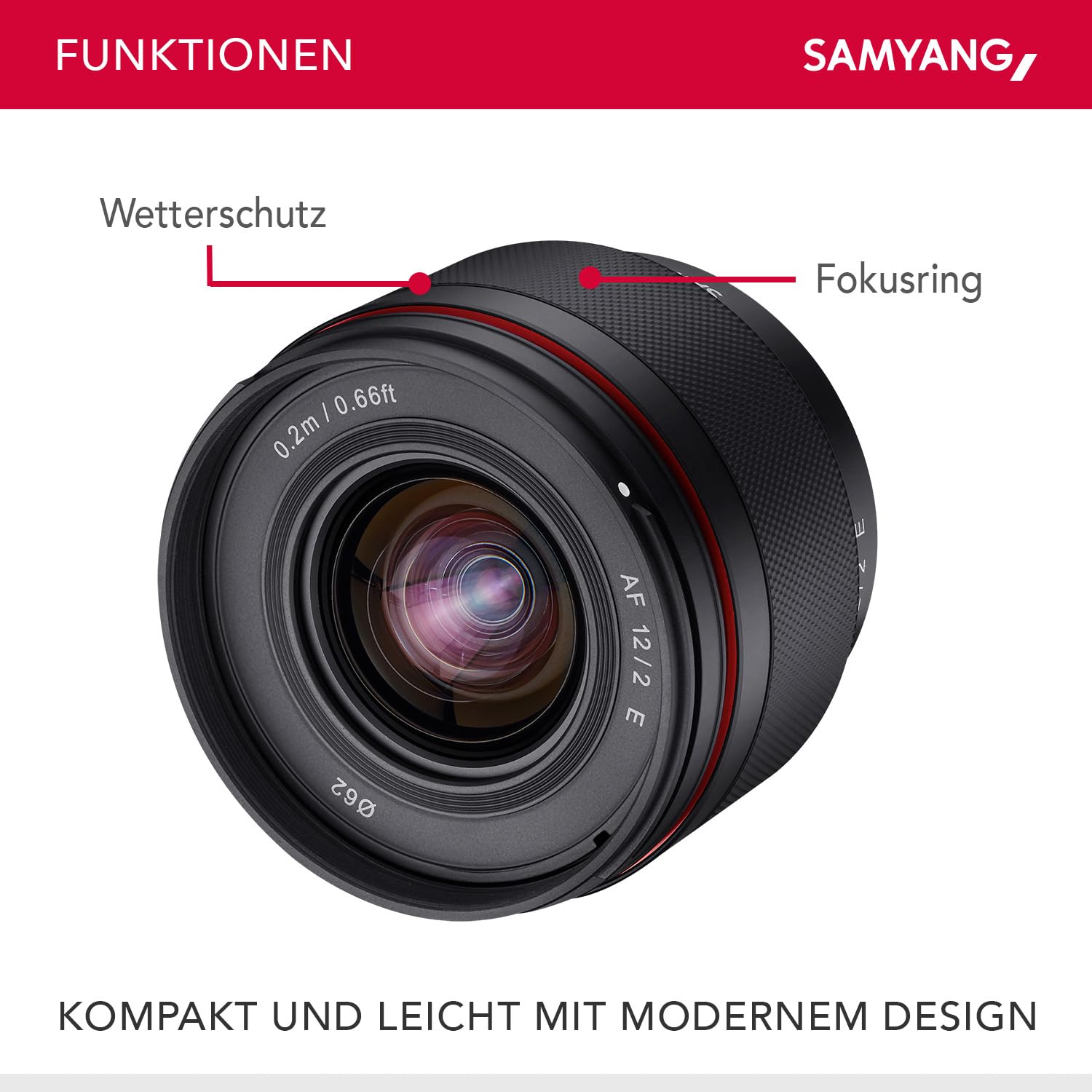 Amazon.com: Samyang AF 12mm F2.0 E Lens + Lens Station for Sony E