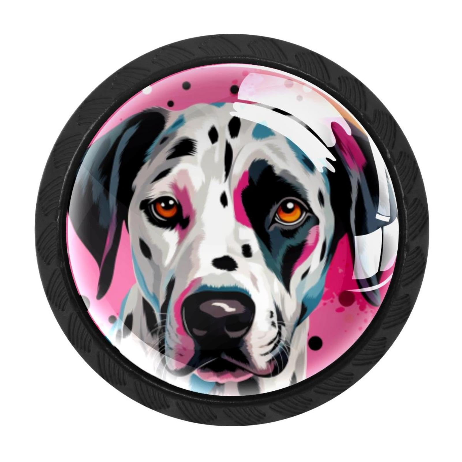 Chenzzzz Multicolored 15 4 Pack Spotted Dog Kitchen Cabinet Knobs Drawer Knobs Dresser Knobs Matte Black Zinc Knobs Drawer Pulls Door Knobs Dresser Drawer Handles Knobs For Dresser Drawers