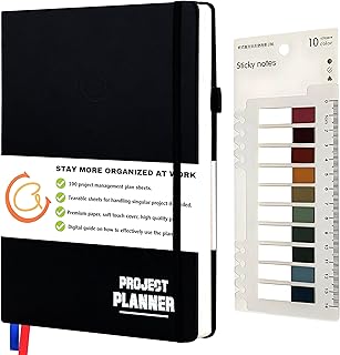Project Planner: Management Notebooks Organizer & Work Log Book Tracker With Checklist Brainstorming for Entrepreneurs, Managers & Small Business Owners