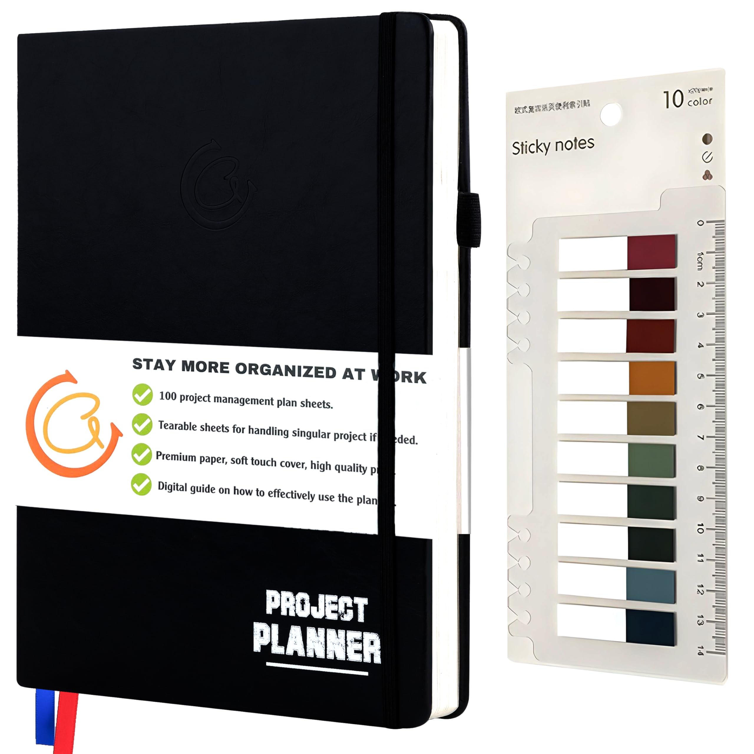 Project Planner: Management Notebooks Organizer & Work Log Book Tracker With Checklist Brainstorming for Entrepreneurs, Managers & Small Business