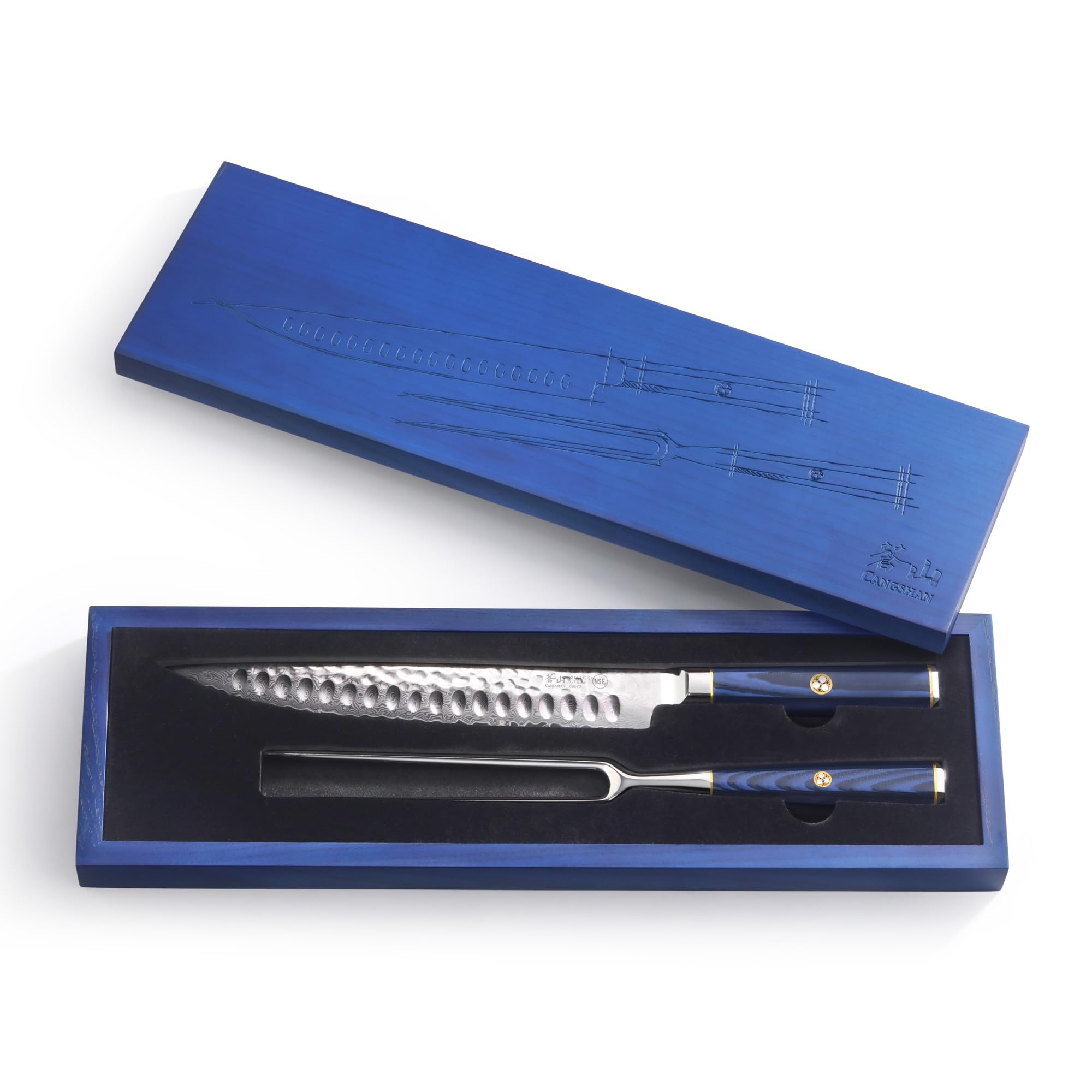 Amazon.com: Cangshan KITA Series 2-Piece Carving Set With Ash Wood