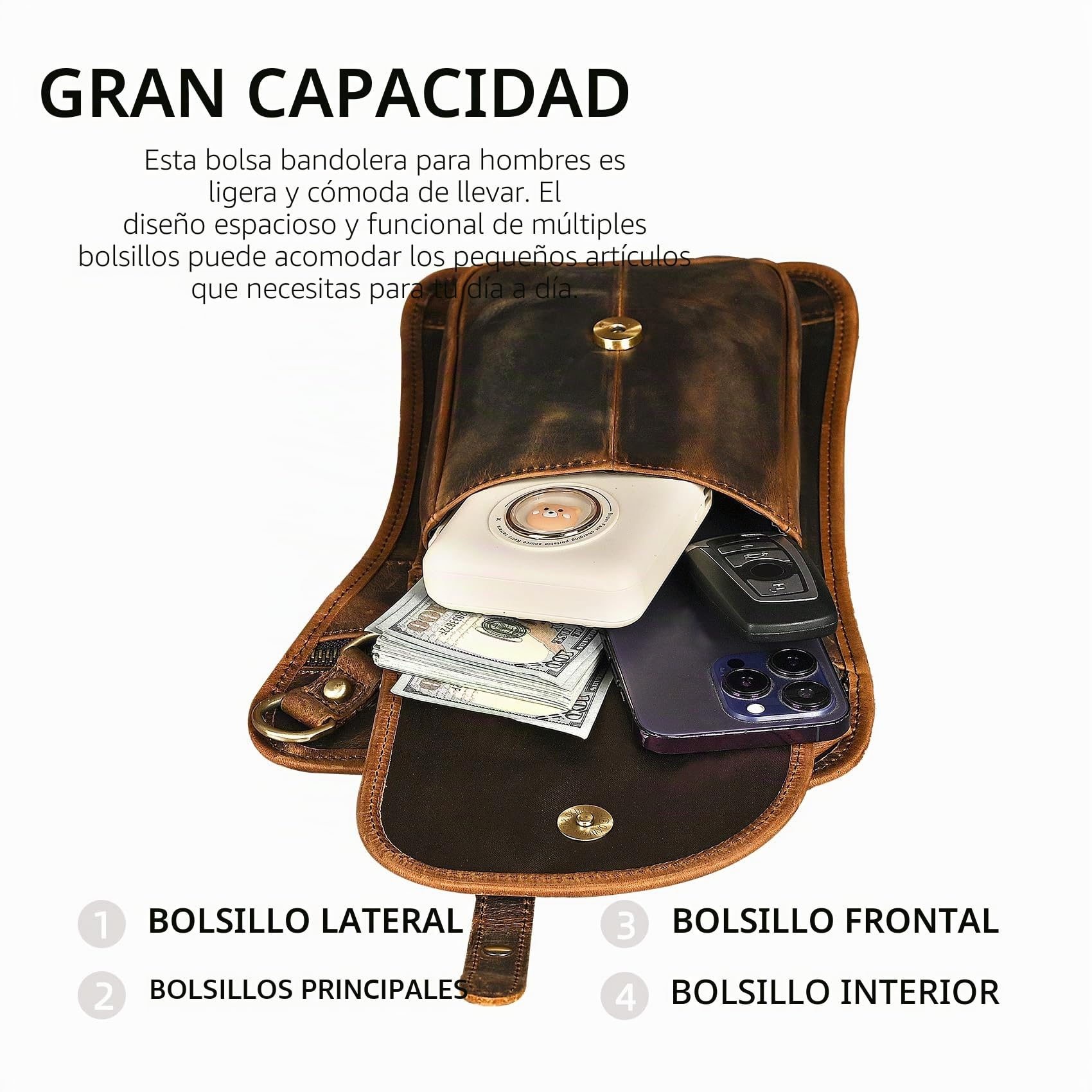 Lona Impermeable + Cuero -Motocicletas -Senderismo-Bolsillos-Los Bolsillos de Fanny-Bolsa de Muslos y piernas-Bolsa de Cadera-para Hombres y Mujeres 211-6
