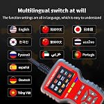 Scanner amélioré OBD2 et testeur de batterie 2-en-1, lecteur de Code Automobile et outil de Diagnostic de défaut moteur Pour voies compatibles protocole OBDII à partir de 1996, Rouge