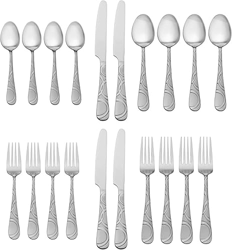 Miniatura 2 de Garland Frost - Juego de cubiertos de acero inoxidable de 20 piezas, servicio para 4 (paquete de 2)