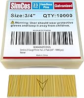 Vista 7 de Clavos sin cabeza de calibre 23 para pinner (5/8", 3/4", 5/6", 1", 1-3/8") 5 tamaños variados para pinner neumático o eléctrico de 23 GA o pistola