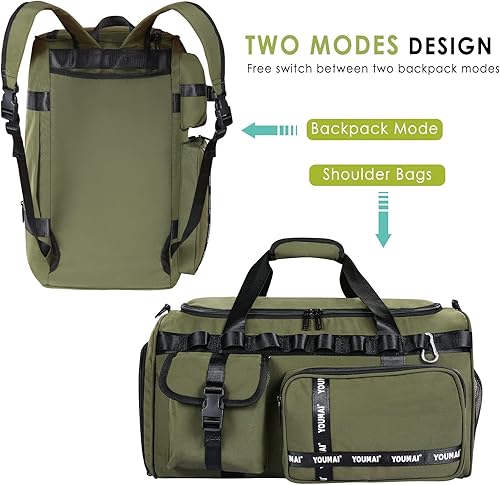 Miniatura 5 de Bolsa de lona para hombres de viaje, bolsa de lona de 40 L, mochila de gimnasio para mujer, grande, impermeable, para senderismo, secahúmeda, bolsa